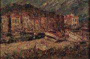 Artist Adolphe Joseph Thomas Monticelli Port of Cassis oil painting artist